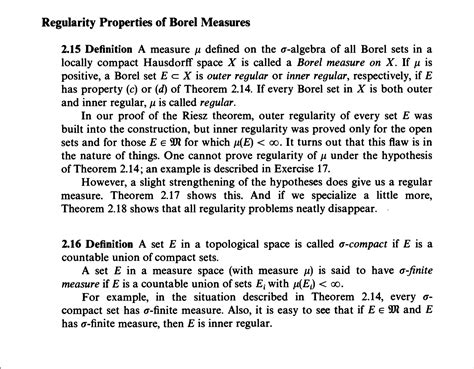 Real Analysis Rudin S Rca Theorem C Mathematics Stack