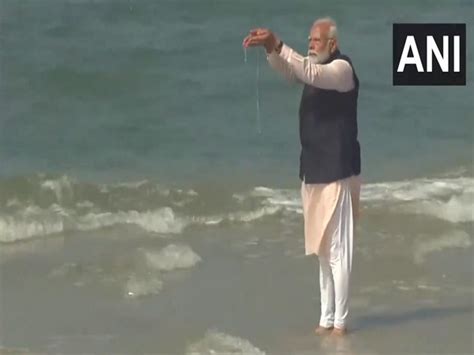 Tamil Nadu Pm Modi Visits Ram Setu S Origin Point Arichal Munai