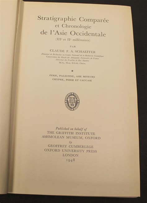 Stratigraphie Comparee Et Chronologie De L Asie Occidentale Iiie Et