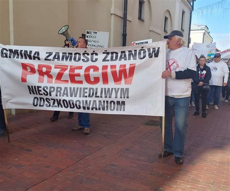 Nie dla kolei dużych prędkości Kolejny protest w Zamościu przeciwko