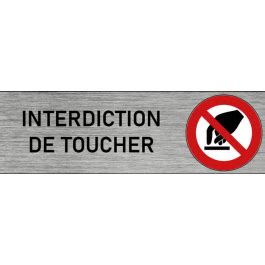 Plaque De Porte Interdiction De Toucher