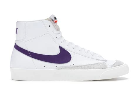 Nike Blazer Mid 77 Vintage White Voltage Purple Men's - BQ6806-105 - US