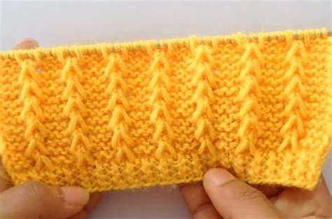 Leaf Knitting Stitch You Can Learn Easily Crochetbeja