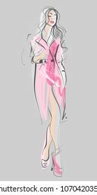 Nude Pin Girl Swimsuit Vector Illustration Stock Vector Royalty Free Shutterstock