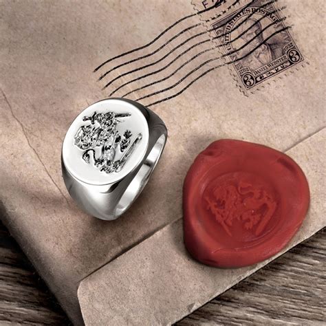 Personalized Wax Seal Family Signet Ring Family Gifts