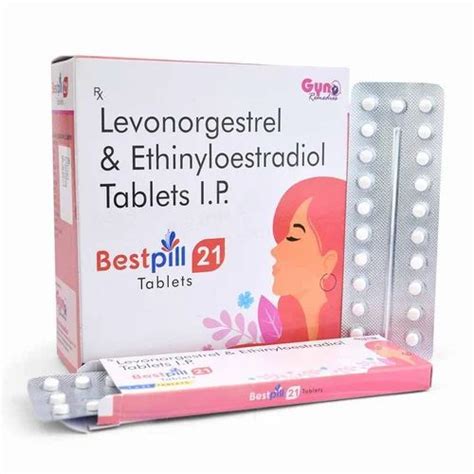 Levonorgestrel and Ethinyloestradiol Tablet, Bestpill 21 Tablets - Gyno ...