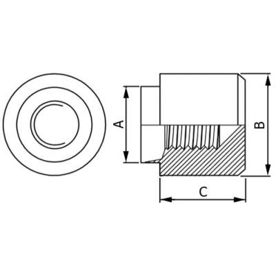 Развальцовочная глухая резьбовая втулка (бонка) тип TA (Tank) - купить ...