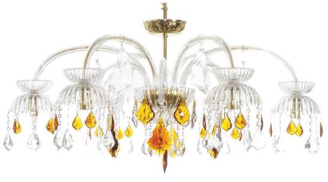 Casa Padrino Luxury Baroque Crystal Chandelier Amber Gold X H