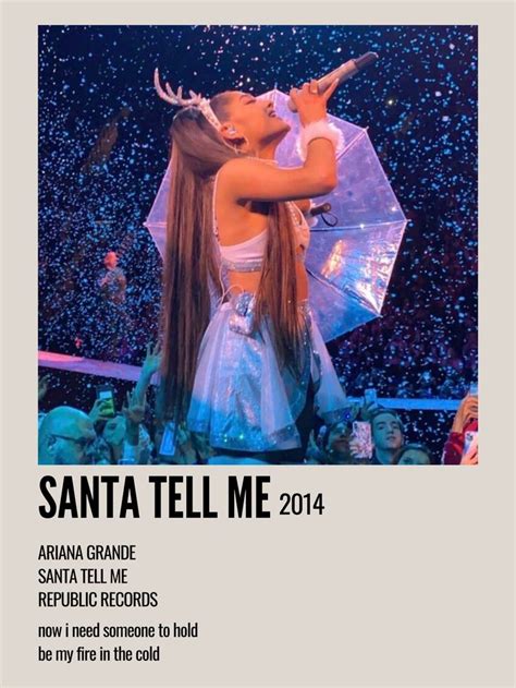 Santa Tell Me In 2024 Ariana Grande Poster Ariana Grande Songs Ariana