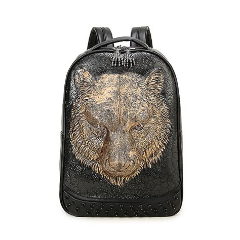 2019 3d Leather Backpacks Vintage Gothic Steampunk Unique Backpack Cool