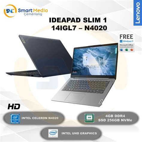 Jual Lenovo Ideapad Slim Intel N Gb Gb Ssd Intel Uhd