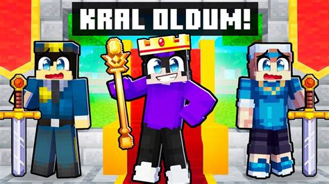 Minecraft Ama 24 SAAT BOYUNCA KRAL OLDUM Minecraft YouTube