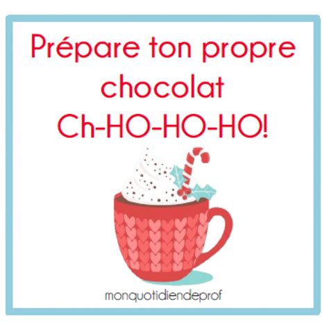 Tiquettes Chocolat Chaud