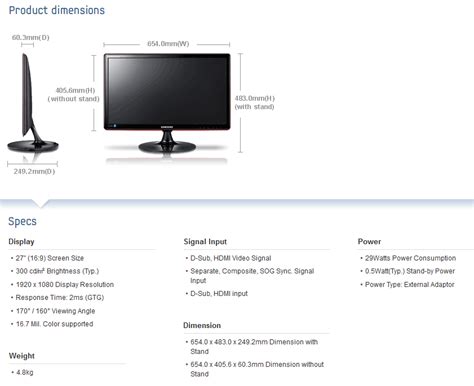 Buy Samsung S27a350h 27in Widescreen Led Monitor S27a350 Pc Case
