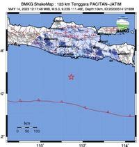 Gempa M 5 0 Guncang Pacitan