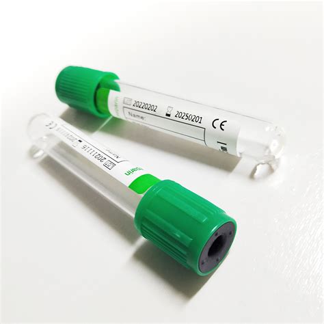 Medical Disposable Pet Glass Vacuum Heparin Blood Collection Tubes