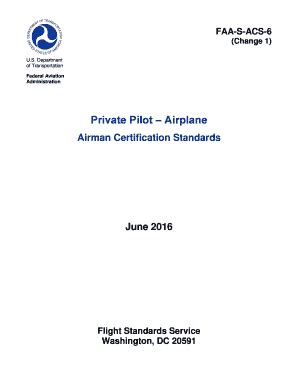 Fillable Online Faa Private Pilot Airplane Airman Certification