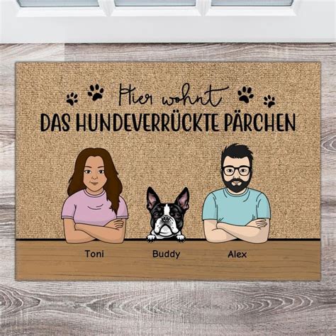 Petprinted Personalisierte Hunde Fu Matte Mit Herrchen Und Frauchen