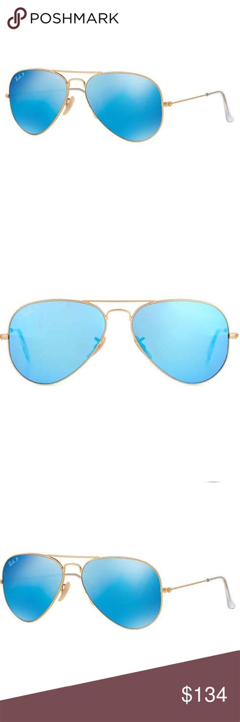 Ray Ban blue aviators | Blue aviators, Mirrored aviators, Ray bans