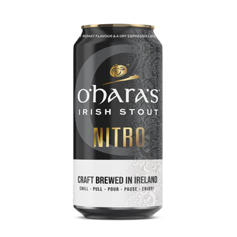 Oharas Irish Stout Nitro 12 X 440ml Can Radical Drinks