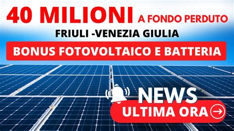 Ulteriori Milioni Per Il Bonus Fotovoltaico E Batteria In