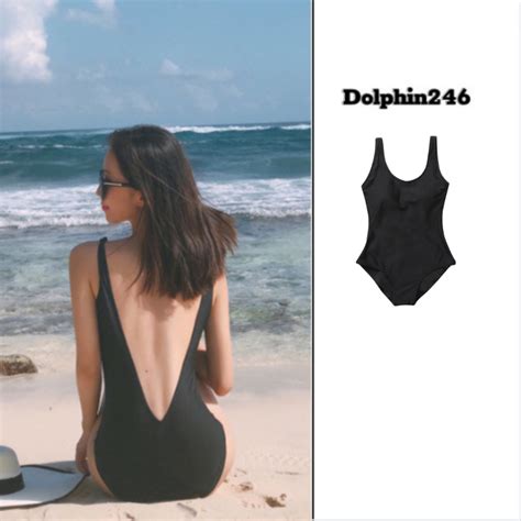 Bikini 1 mảnh liền thân đi biển khoét lưng cho nữ dáng ôm body hở lưng