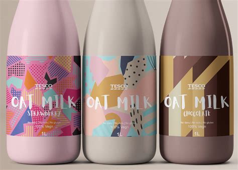 Oat Milk Packaging Design on Behance | Milk packaging, Drinks packaging ...