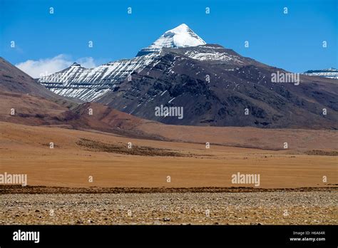 Snow Covered Peak Of Holy Mount Kailash Tibetan Buddhism Sacred