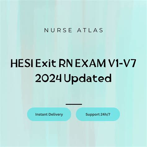 Hesi Exit Rn Exam V V Updated Etsy