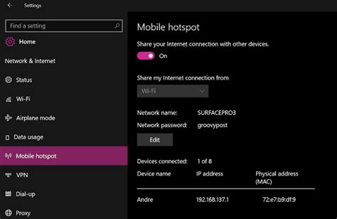 Set Up A Mobile Hotspot In Windows 10