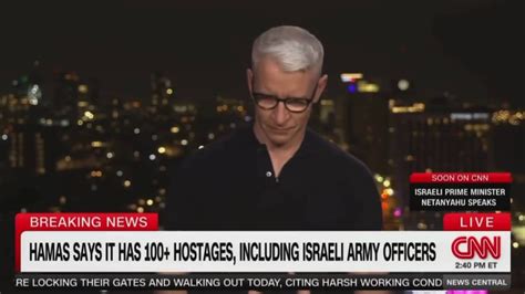 Anderson Cooper Breaks Down On Tv Hearing About Israeli Hostage