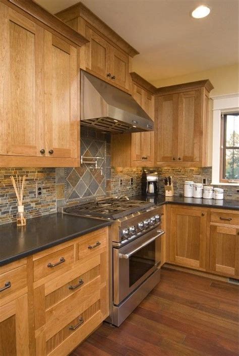 Kitchen Backsplash With Wood Cabinets Homedecorish