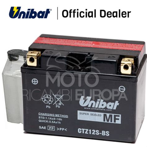 Batteria Unibat Ctz12s Bs Batteria Per Honda Transalp 650 Yuasa