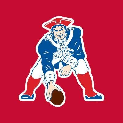 Patriots' throwback logo, a winning look, the work of Phil Bissell, one-time T&G cartoonist