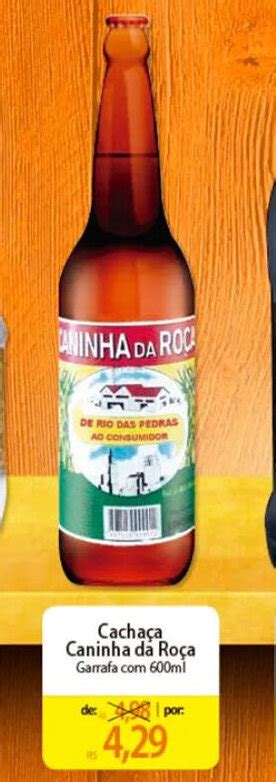 Cachaça Caninha da Roça Garrafa 600ml oferta na Atacadão