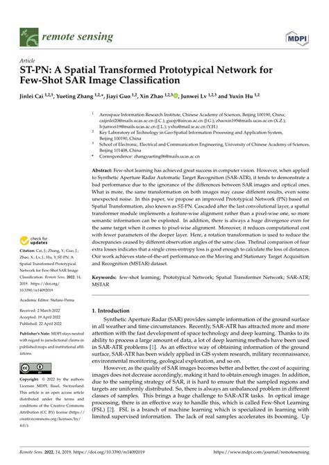 Pdf St Pn A Spatial Transformed Prototypical Network For Few Shot