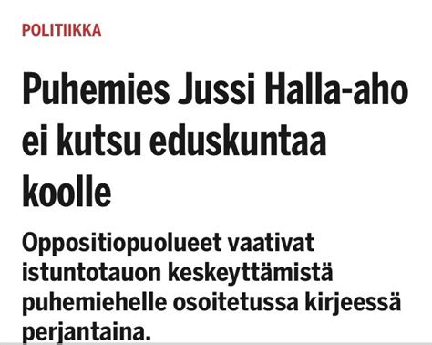 Katja Maria Miettunen On Twitter Eduskunnan Puhemies N Ytt