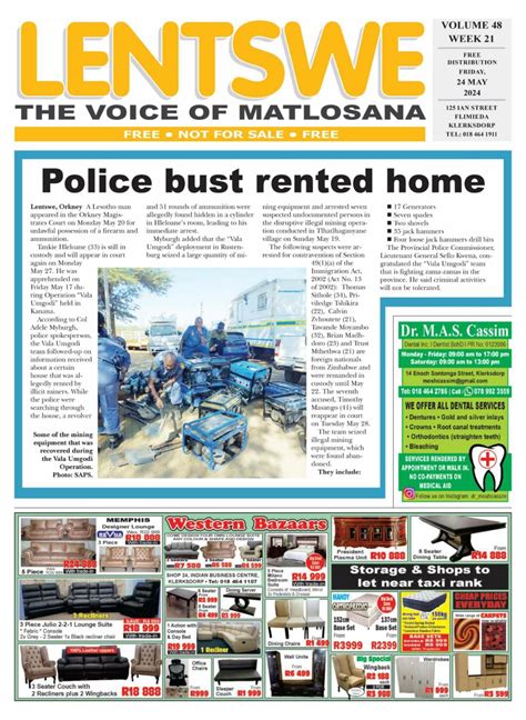 Klerksdorp Lentswe May Newspaper Get Your Digital Subscription