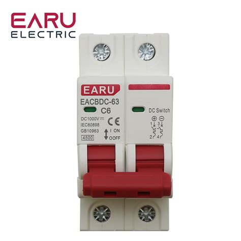 Dc 1000v Solar Mini Circuit Breaker Overload Protection Switch 6a 10a 16a 20a 25a 32a 40a