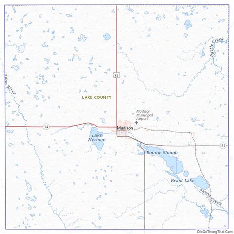 Map Of Lake County South Dakota Địa Ốc Thông Thái