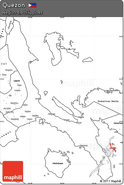 Free Blank Simple Map Of Quezon