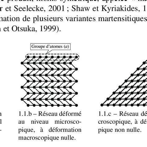 1 Exemple d un cristal de matériau à mémoire de forme subissant une