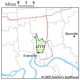 Zip Code Map Evansville In - Map