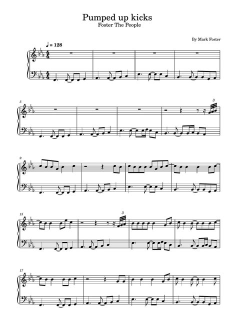 Foster The People Pumped Up Kicks For Piano Solo Foster The People Sheet By Poon