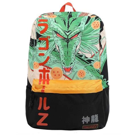 Dragon Ball Shenron Wrap Around Print Backpack With Patches