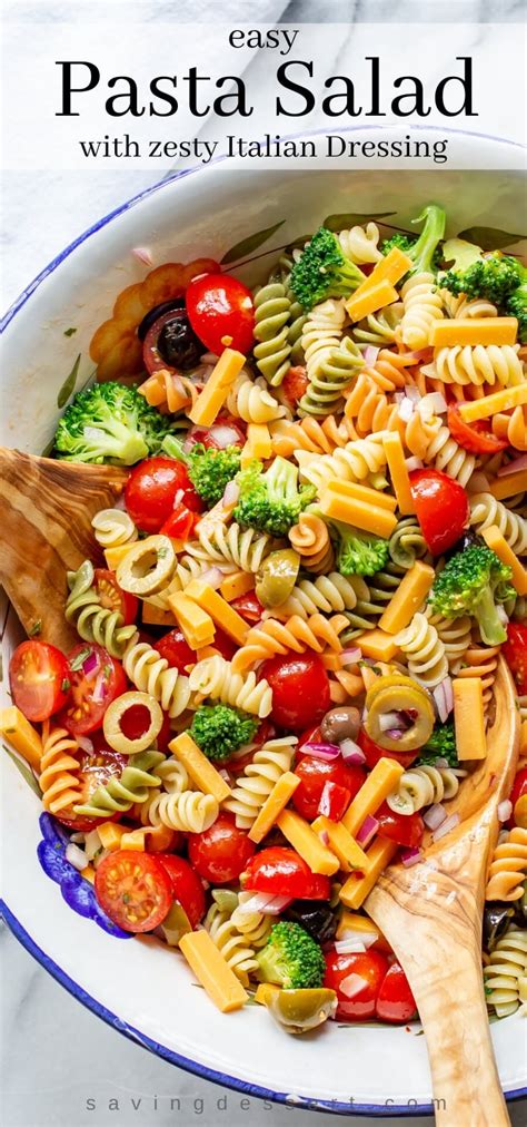 Easy Pasta Salad With Zesty Italian Dressing 2 Saving Room For Dessert