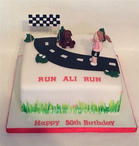 Running Themed Cake 50 Birthday Birthday Cakes Running Cake Cupcake