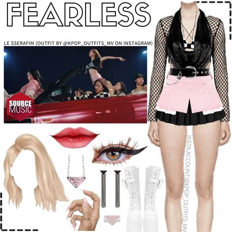 LE SSERAFIM FEARLESS MV INSPIRED OUTFIT 2 KPOP OUTFITS MV ON