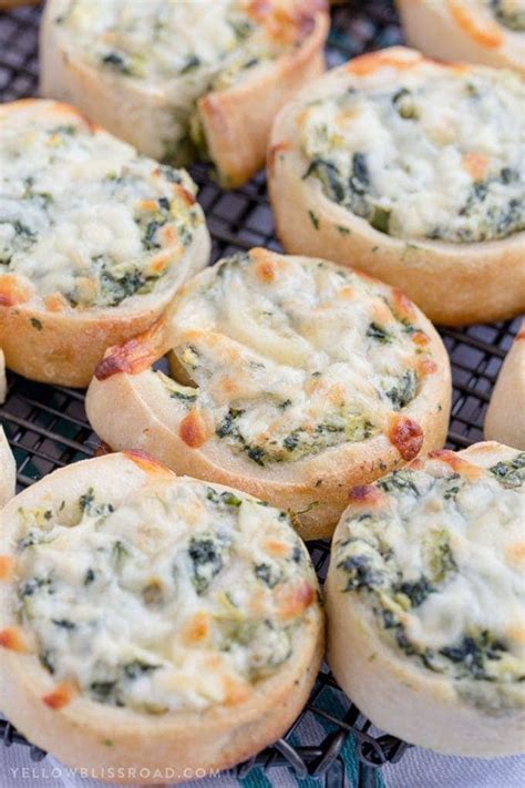 Spinach Artichoke Dip Pinwheels - Yellow Bliss Road