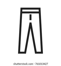 Dress Pants Clothes Line Icon Vector Stock Vector Royalty Free